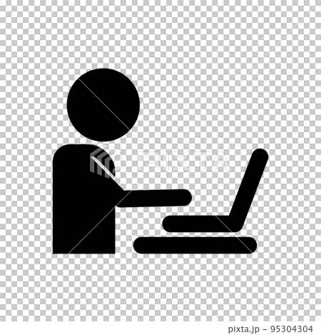 ワーキングアイコン。コワーキングスペース。デスクワーク。ベクター。 ワーキングアイコン。コワーキングスペース。デスクワーク。ベクター。 95304304
