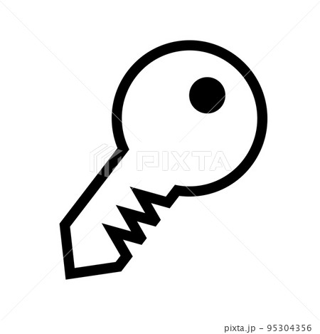 シンプルなカギのアイコン。セキュリティやロックアイコン。ベクター。 95304356