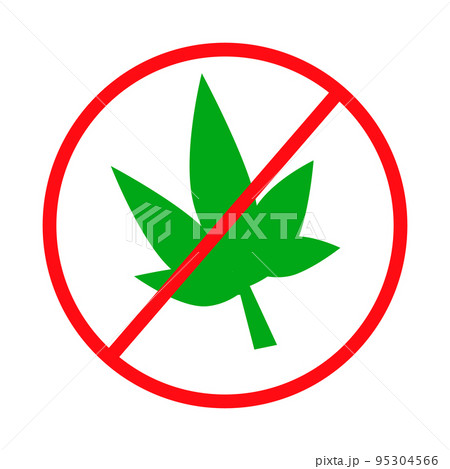 大麻使用禁止。大麻使用規制。ベクター。 大麻使用禁止。大麻使用規制。ベクター。 95304566
