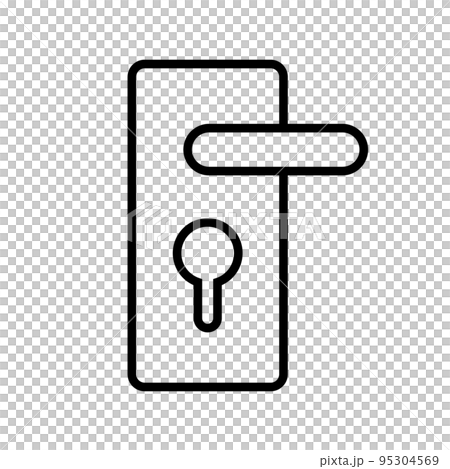 Simple door lock icon. door knob. vector. 95304569