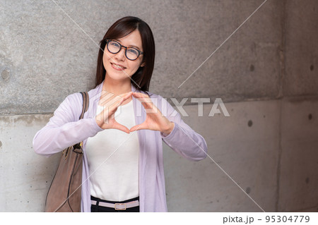 OK　ビジネス　メガネ　女性 95304779