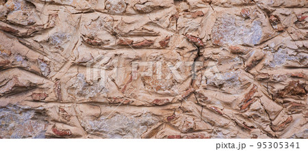 Background of brick, stone and old clay. Background of brick, stone and old clay. 95305341