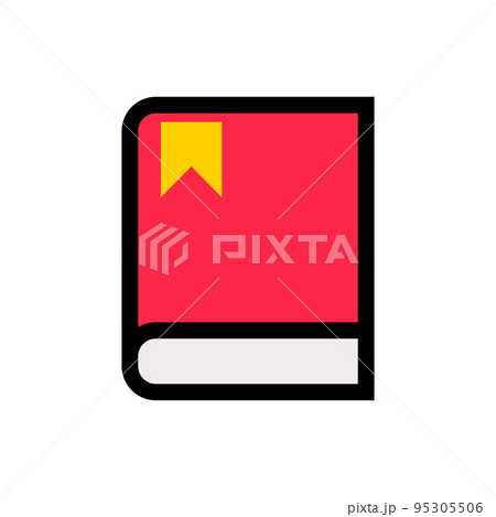 ブックマークの本アイコン。辞典や教科書。ベクター。 95305506