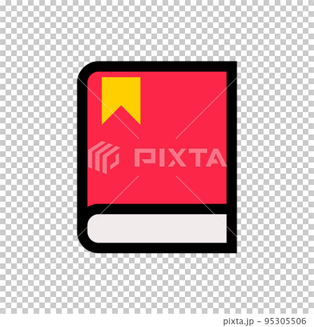 ブックマークの本アイコン。辞典や教科書。ベクター。 95305506