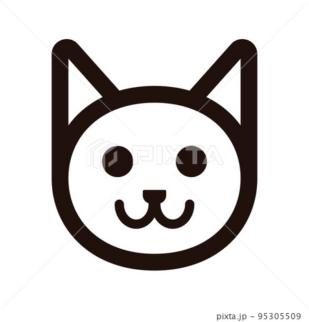 Cute cat icon symbol set on white. Vector Stock Vector by ©Moofer 58231653