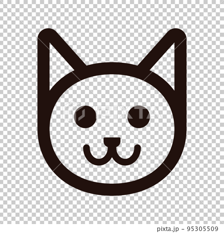 Cute Cartoon Cat Icon Vector Illustration Stock Illustration