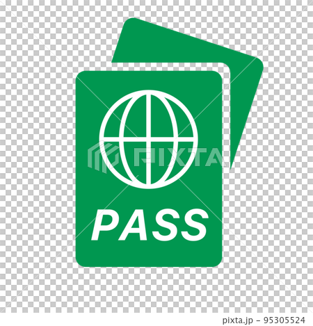 Passport icon for traveling abroad. proof of entry. vector. 95305524