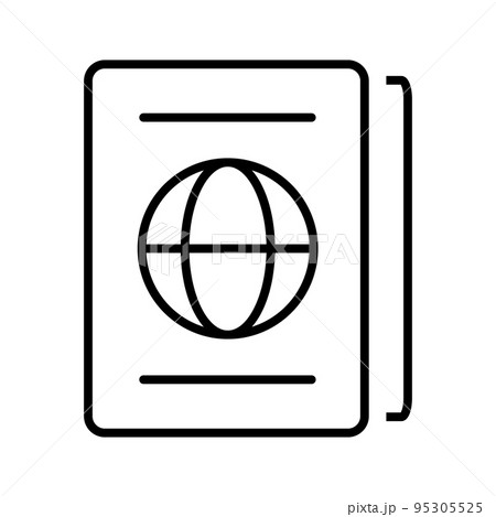 パスポート。渡航書類。国際身分証明書。ベクター。 パスポート。渡航書類。国際身分証明書。ベクター。 95305525