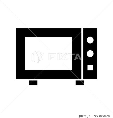 電子レンジのアイコン。加熱。キッチン家電。ベクター。 95305620