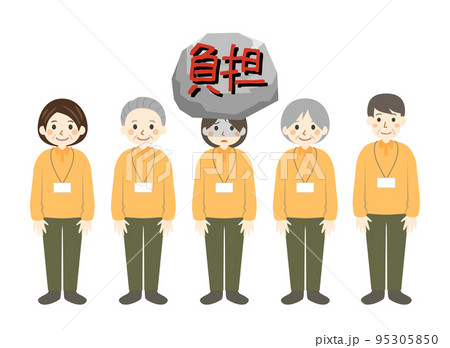 介護士の高齢化と若い介護士の負担 95305850