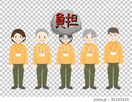 介護士の高齢化と若い介護士の負担 95305850
