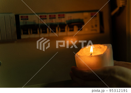 Night concept economy technology electrical off power circuit residual, from, box light 95312191