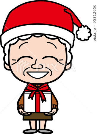クリスマスプレゼントを持ったおばあさん クリスマスプレゼントを持ったおばあさん 95312656