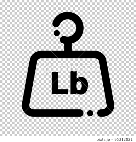 Weights icon in flat design. LB. vector. 95312821
