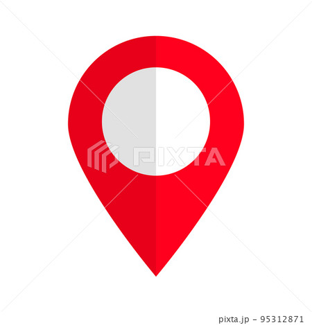 モダンな赤いマップピンアイコン。位置情報。ベクター。 95312871