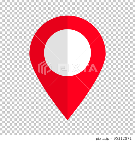 モダンな赤いマップピンアイコン。位置情報。ベクター。 95312871