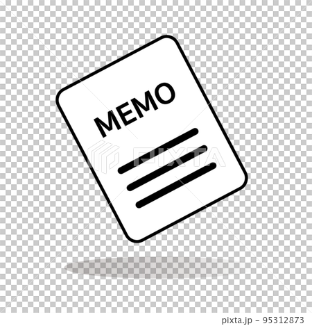 簡單的音符和陰影。向量。 95312873