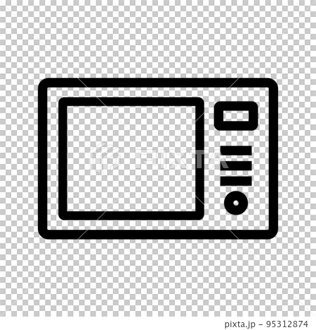 微波圖標。廚房電器。向量。 微波圖標。廚房電器。向量。 95312874