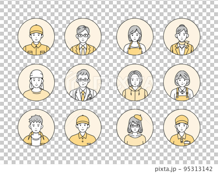 Icon set of people working in various occupations 95313142