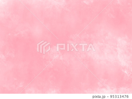 やわらかいピンクの水彩風の背景素材 95313476