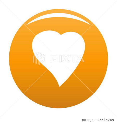 Black Heart icon. Simple illustration of black heart vector icon for any design orange 95314769