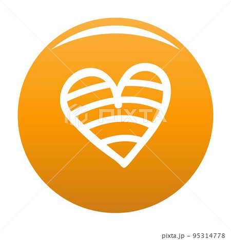 New heart icon. Simple illustration of new heart vector icon for any design orange New heart icon. Simple illustration of new heart vector icon for any design orange 95314778
