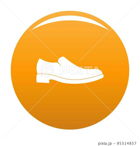 Men shoe icon. Simple illustration of men shoe vector icon for any any design orange Men shoe icon. Simple illustration of men shoe vector icon for any any design orange 95314857