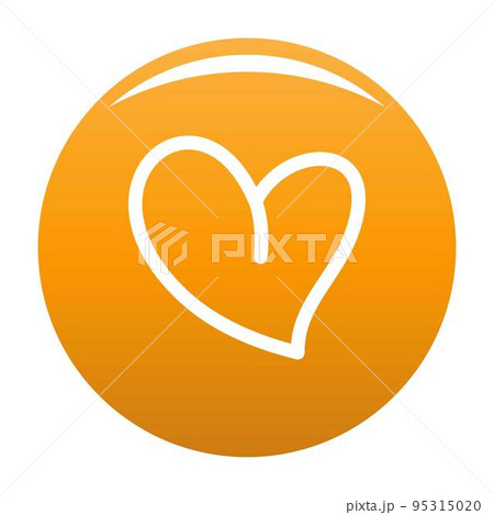 White heart icon. Simple illustration of white heart vector icon for any design orange White heart icon. Simple illustration of white heart vector icon for any design orange 95315020