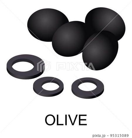 Olive icon. Isometric of olive vector icon for web design isolated on white background 95315089