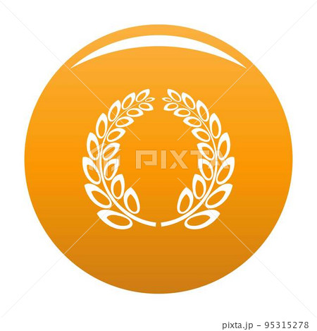 Trophy wreath icon. Simple illustration of trophy wreath vector icon for any design orange Trophy wreath icon. Simple illustration of trophy wreath vector icon for any design orange 95315278