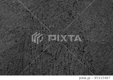 Asphalt black rough background. Wrinkled cracked grunge dark texture. Abstract wallpaper 95315467