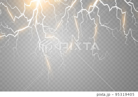 A set of Magic lightning and bright lighting effects. Vector illustration. A set of Magic lightning and bright lighting effects. Vector illustration. 95319405