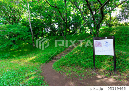 千葉県 佐倉市にある 佐倉城址公園(佐倉城跡)土塁 千葉県 佐倉市にある 佐倉城址公園(佐倉城跡)土塁 95319466