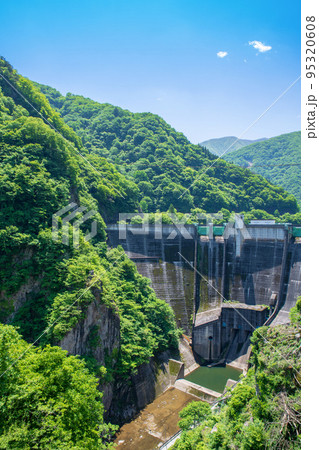 秩父湖　二瀬ダム　展望台からの眺め　初夏の風景 95320608