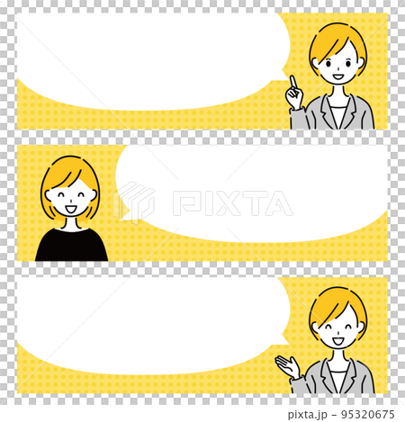 與顧客交談的女人 95320675