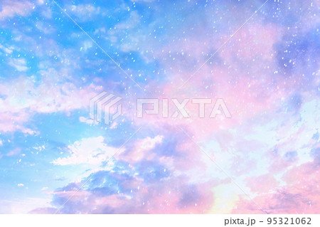 ファンタジーな星空と夕暮れの空 95321062