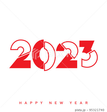 2023 Happy New Year and Merry Christmas card. Vector 95321740
