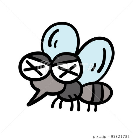 蚊のデフォルメキャラクター　イラスト素材 95321782