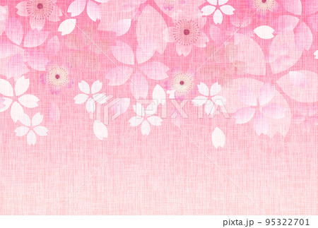 桜　和柄　年賀状　背景 95322701