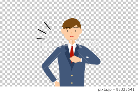 男生西裝外套制服自信撞胸 男生西裝外套制服自信撞胸 95325541
