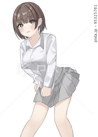 困った女子高生　リボンなし 95325761