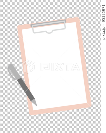 Illustration of a binder and a ballpoint pen 95325971