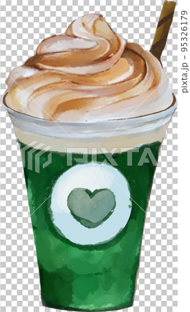 テイクアウトドリンクの水彩風ベクターイラスト テイクアウトドリンクの水彩風ベクターイラスト 95326179