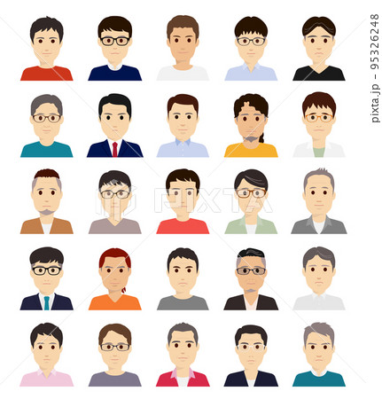 中年の男性のアバターアイコン　正面 95326248