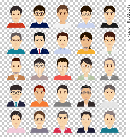中年の男性のアバターアイコン　正面 95326248