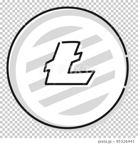 シンプルなライトコイン(LTC)のアイコン(白黒) シンプルなライトコイン(LTC)のアイコン(白黒) 95326441