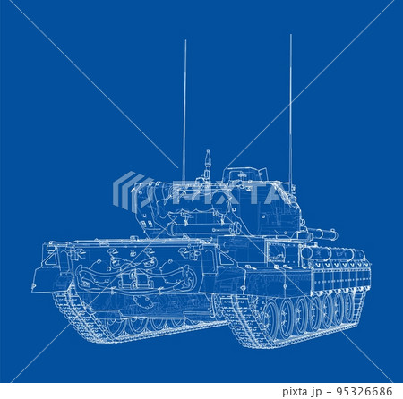 Tank. Vector rendering of 3d 95326686