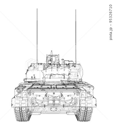 Tank. Vector rendering of 3d 95326710