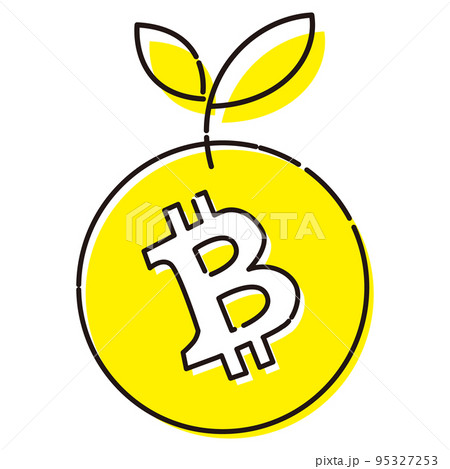 シンプルなビットコインキャッシュ（BCH）育てるイメージのアイコン 95327253