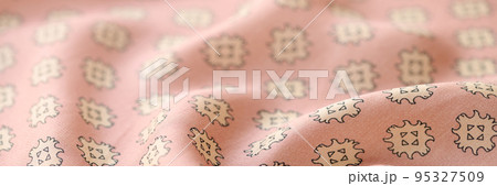 Abstract fabric colorful background with patterns closeup 95327509
